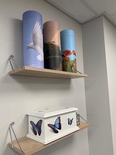 Ashes tubes available to order at Hickton Family Funeral Directors, Codsall.