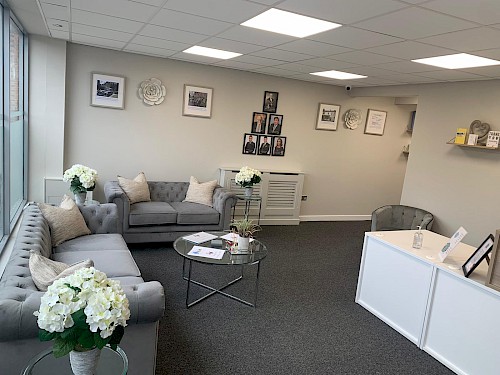Reception area at Hickton Family Funeral Directors Codsall and Bilbrook.