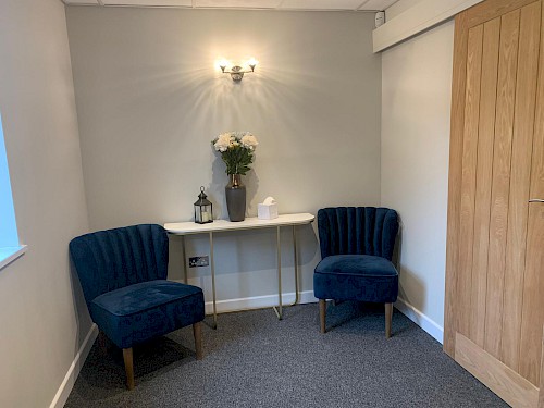 Hickton Funerals Bilbrook waiting area.